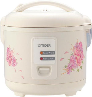 Tiger - 5.5 Cup White Electric Rice Cooker/Warmer (500 Wattage) - JAZ-A10U