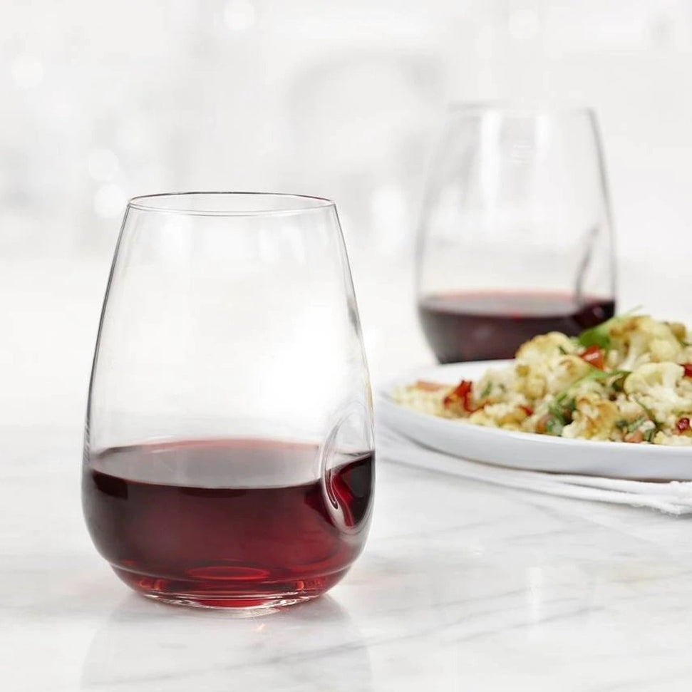 Trudeau - 16oz Gem Stemless Wine Glasses, Pack of 4 - 4900842