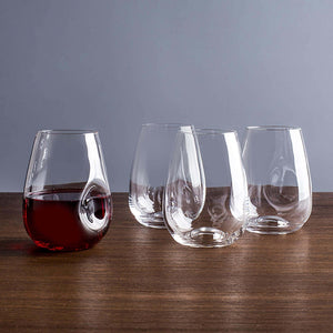 Trudeau - 16oz Gem Stemless Wine Glasses Set Of 4 - 4900842