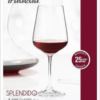 Trudeau - 16oz Splendido Red Wine Glasses, Pack of 4 - 4900831