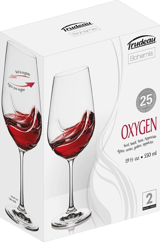 Trudeau - 19.3oz Oxygen Wine Glasses, Pack of 2 - 490407550