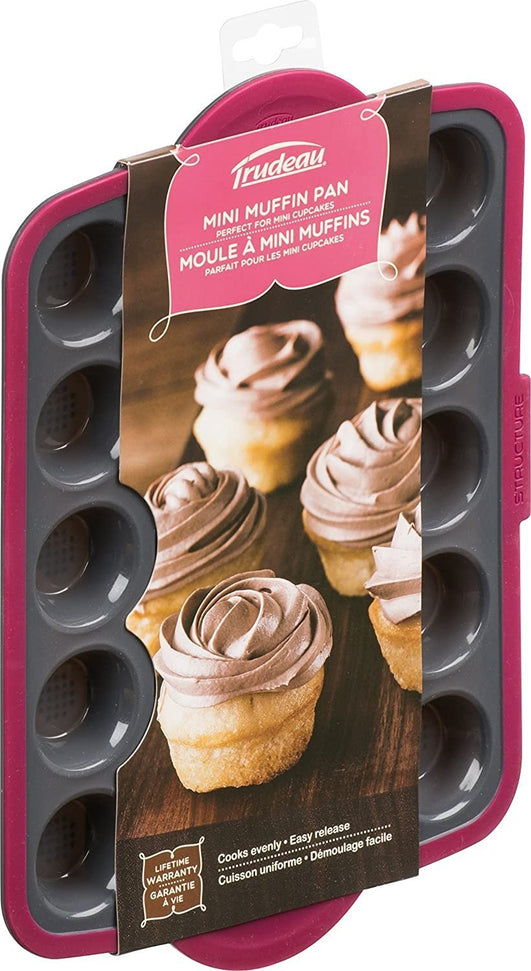 Trudeau - 20 Count Structure Silicone Pro Mini Muffin Pan - 09914072