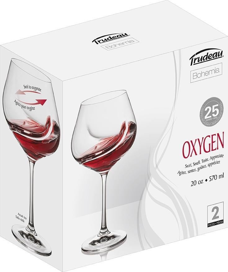 Trudeau - 20oz Oxygen Wine Glasses, Pack of 2 - 490407570