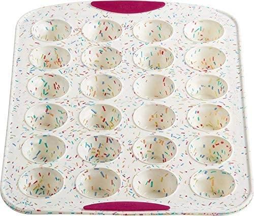 Trudeau - 24 Count Mini Muffin Pan Confetti Fuchsia - 05118554