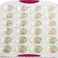 Trudeau - 24 Count Mini Muffin Pan Confetti Fuchsia - 05118554