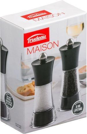 Trudeau - 5" Fiesta Pepper Mill & Salt Mill Black - 0536224