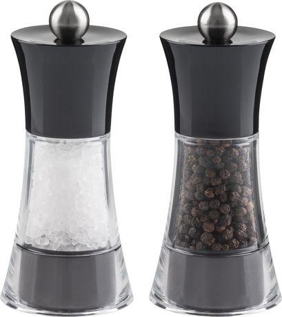 Trudeau - 5" Fiesta Pepper Mill & Salt Mill Black - 0536224