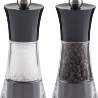 Trudeau - 5" Fiesta Pepper Mill & Salt Mill Black - 0536224