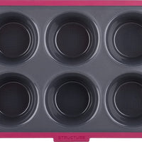 Trudeau - 6 Count Structure Silicone Pro Muffin Pan - 09912093