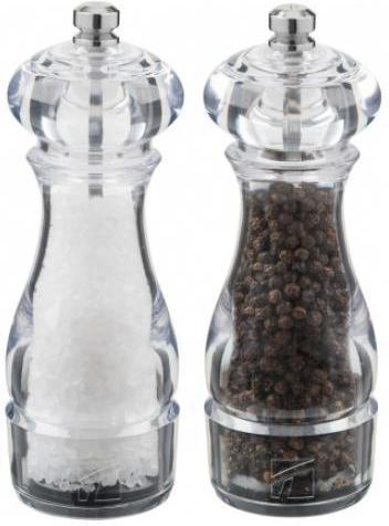 Trudeau - 6" Maya Pepper Mill & Salt Mill Clear - 05317003