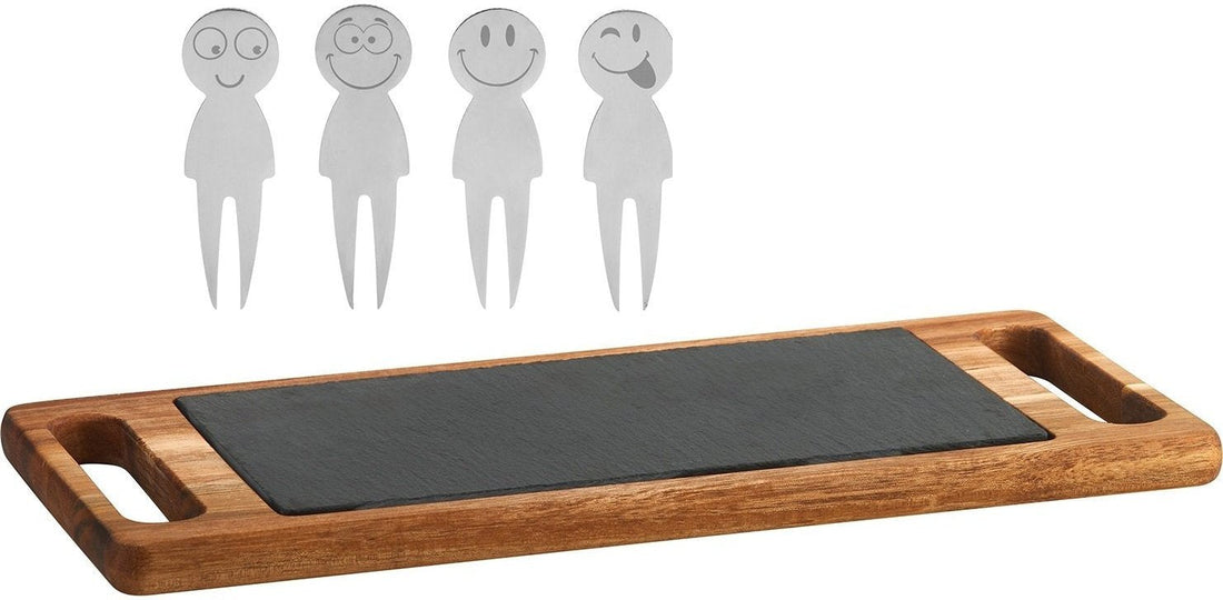 Trudeau - 6 Piece Smiley Cheese Board Set - 05717003