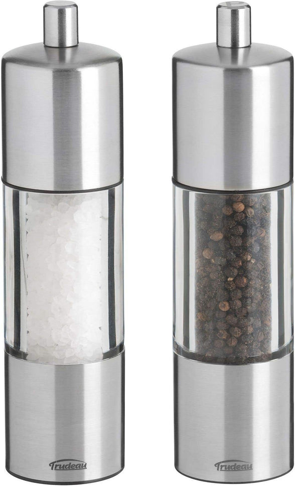 Trudeau - 7.5" Adagio Stainless Steel Peppermill & Salt Mill - 0711604