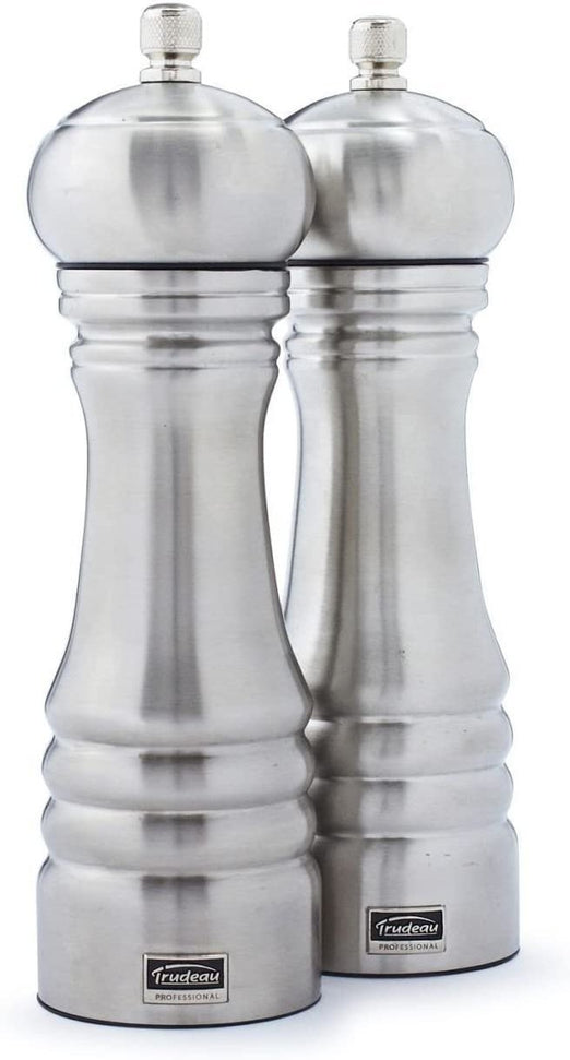 Trudeau - 8" Professional Stainless Steel Pepper Mill & Salt Mill - 071360