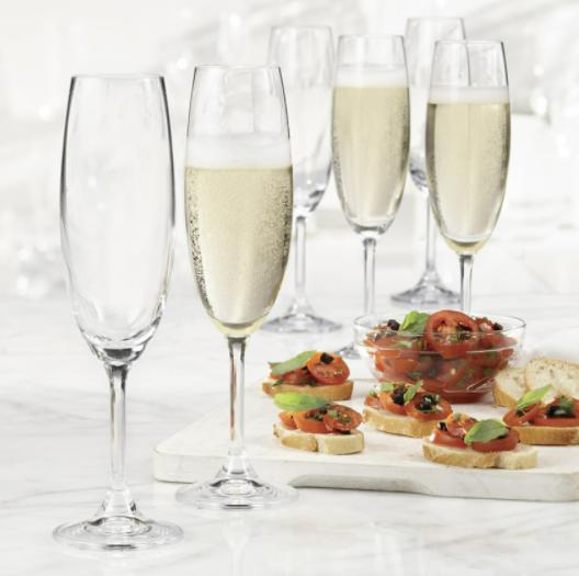 Trudeau - 8oz Serene Champagne Flutes, Pack of 6 - 4900854