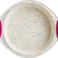 Trudeau - 9" Round Cake Pan Confetti Fuchsia - 05118557