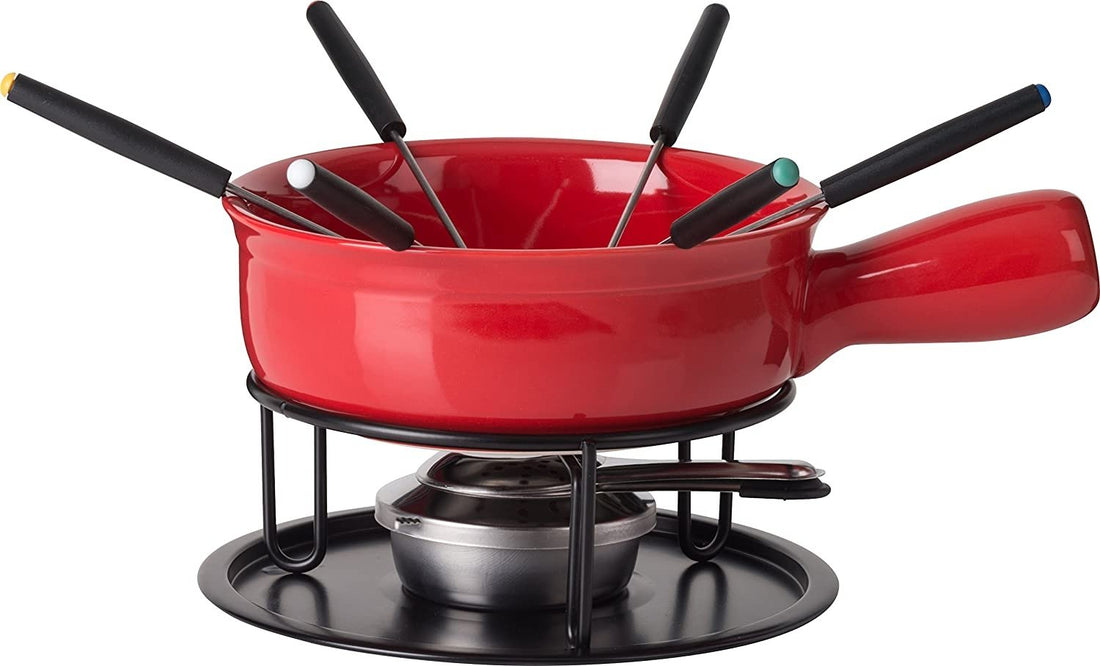 Trudeau - Cast Iron Fondue Set Red - 0534510