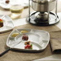 Trudeau - Round Square Plates with Eight Compartments, Pack of 4 - 082505