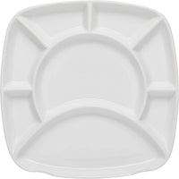 Trudeau - Round Square Plates with Eight Compartments, Pack of 4 - 082505