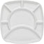 Trudeau - Round Square Plates with Eight Compartments, Pack of 4 - 082505