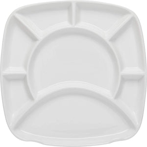 Trudeau - Round Square Plates with Eight Compartments Set Of 4 - 082505