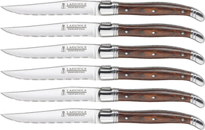 Trudeau - Set of 6 Laguiole Pakka Wood Steak Knives - 0973046