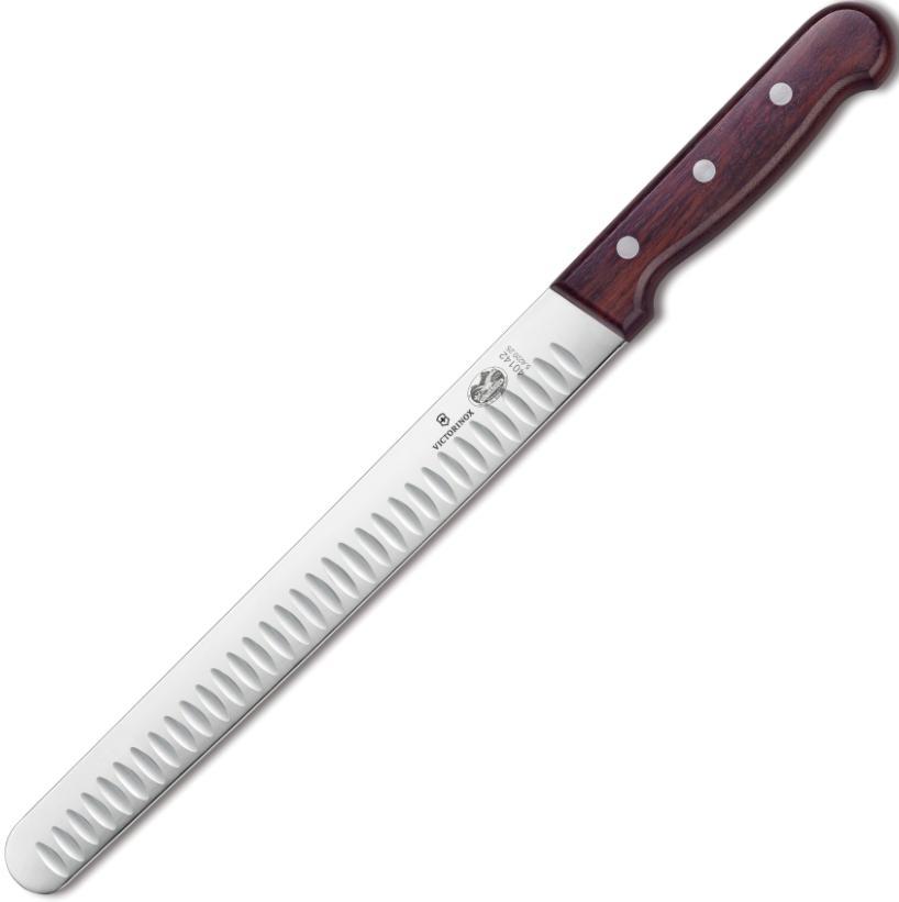Victorinox - 10" Rosewood Straight Granton Blade Slicing Knife - 5.4220.25.RS
