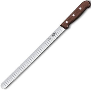 Victorinox - 12" Rosewood Straight Granton Blade Slicing Knife - 5.4120.30