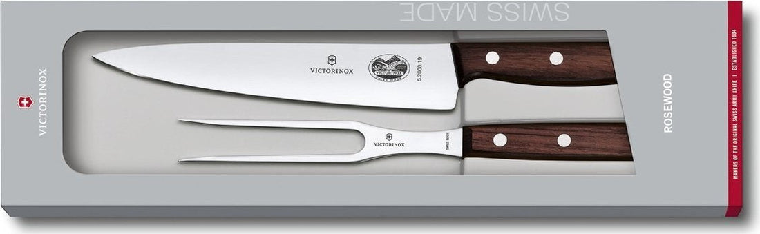 Victorinox - 2 Piece Rosewood Carving Set with Fork - 5.1020.2G