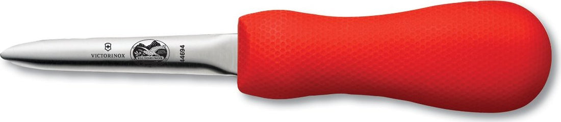 Victorinox - 3" Boston Style Oyster Knife with Red SuperGrip Handle - 7.6399.4