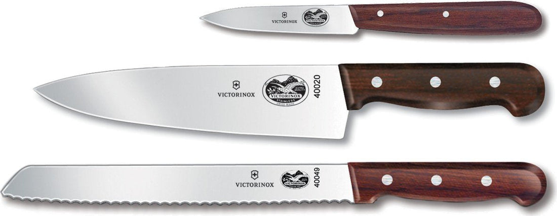 Victorinox - 3 Piece Rosewood Flat Knife Set - 5.2060.20R.3US3
