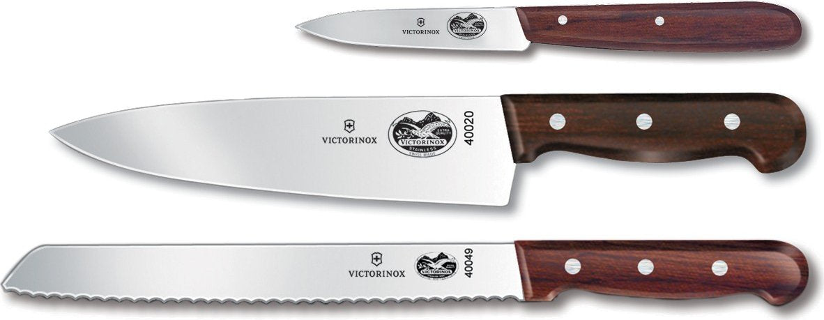 Victorinox - 3 Piece Rosewood Flat Knife Set - 5.2060.20R.3US3