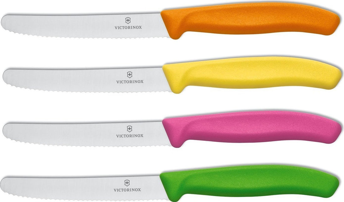 Victorinox - 4 Piece 4.5" Multi-Colored Swiss Classic Utility Knife Set - 6.7836.L119-X4
