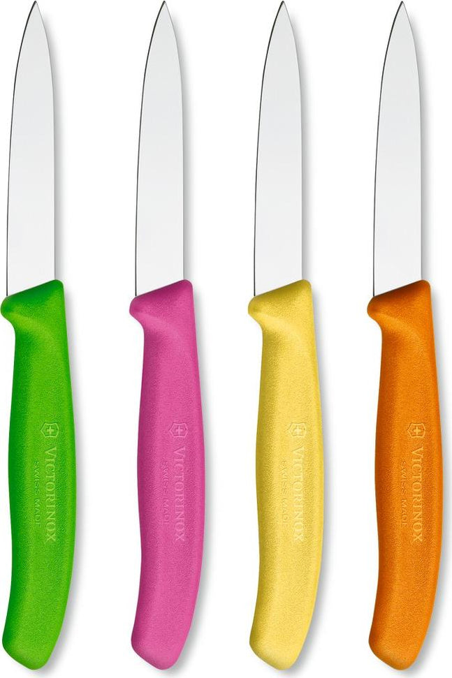Victorinox - 4 Piece Multi-Colored Swiss Classic Paring Knife Set - 6.7606.L119-X2