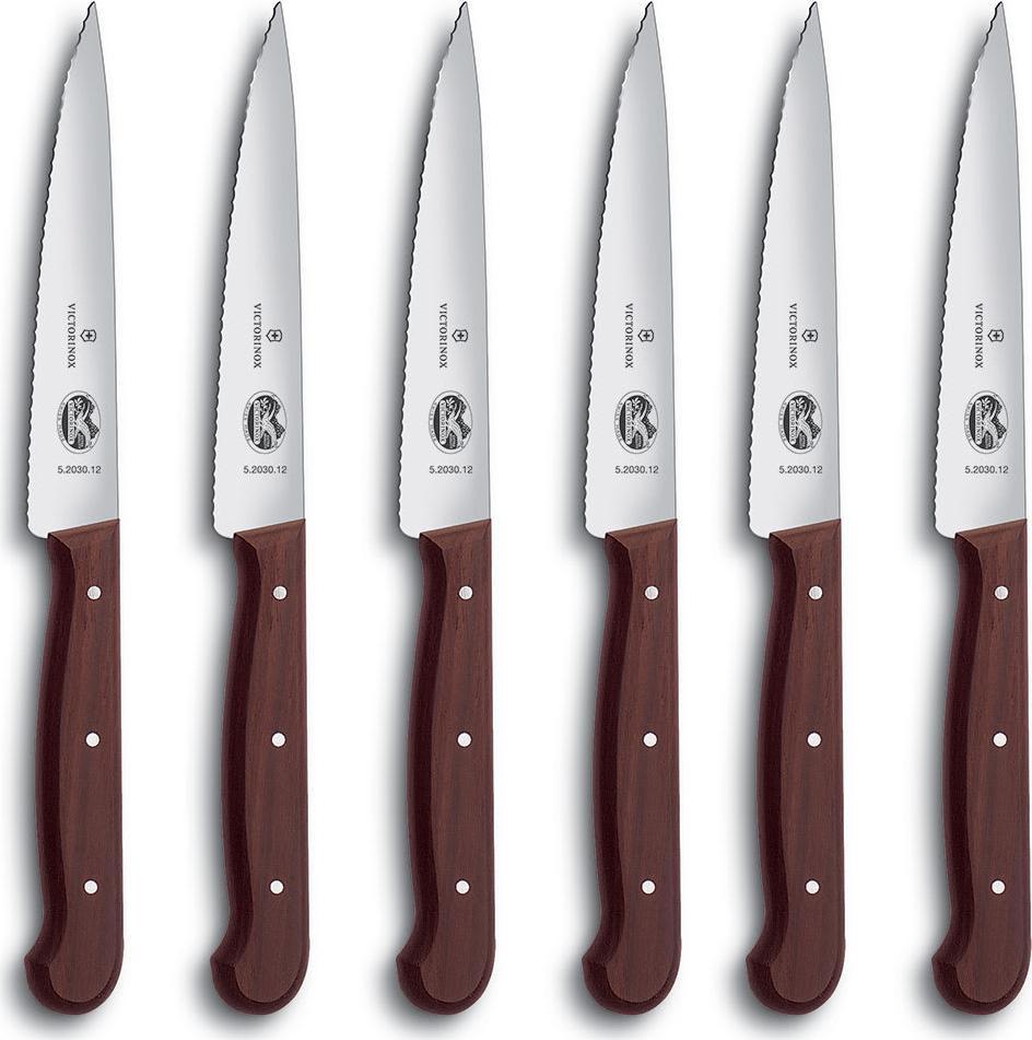 Victorinox - 6 Piece 4.75" Rosewood Steak Knife Set - 5.2030.12-X4