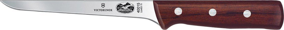 Victorinox - 6" Rosewood Stiff Blade Boning Knife - 5.6406.15-X2