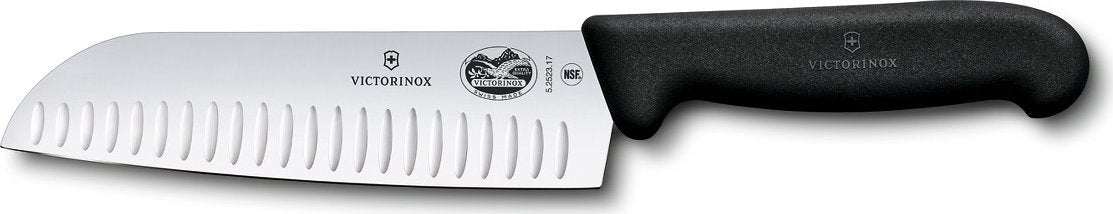 Victorinox - 7" Fibrox Pro Santoku Knife - 5.2523.17BK