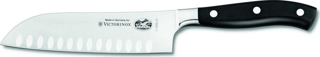 Victorinox - 7" Grand Maître Forged Santoku Knife with Granton Blade - 7.7323.17G