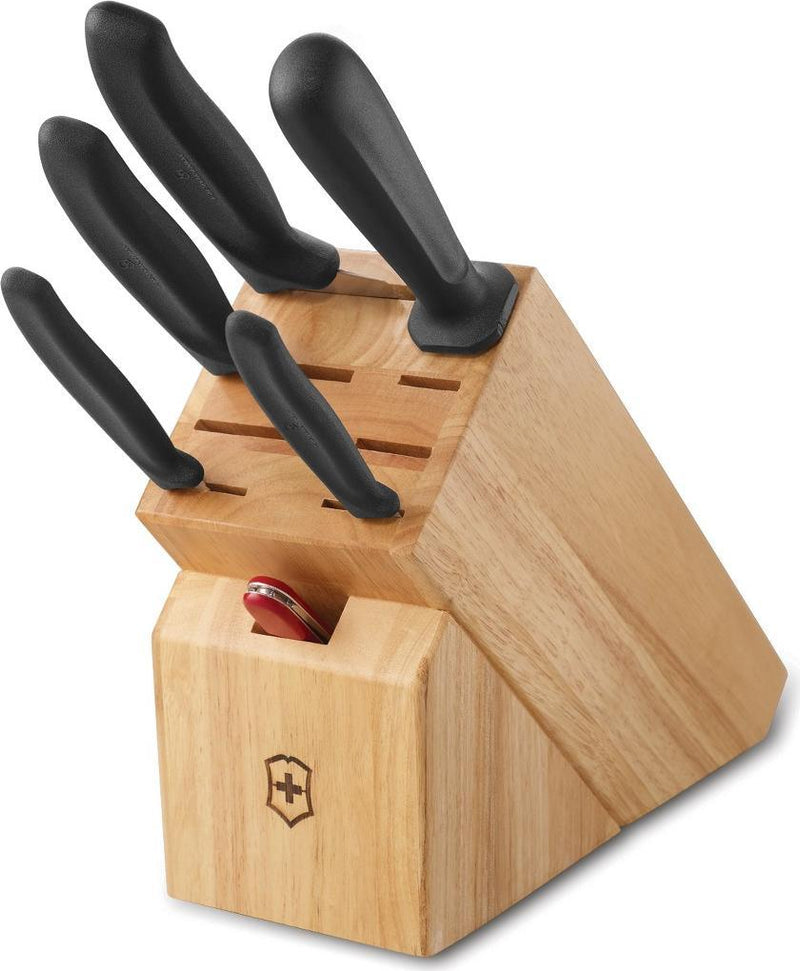 Victorinox - 7 Piece Swiss Classic Block Set with Waiter Pocket Knife - 6.7600.7-X2