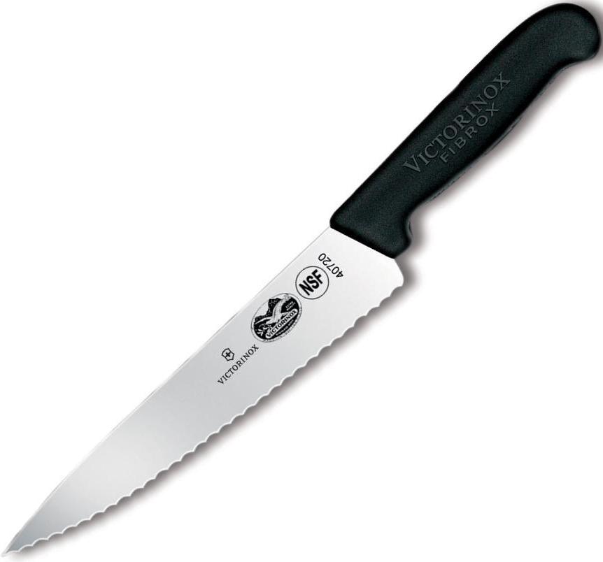 Victorinox - 7.5" Fibrox Pro Serrated Blade Chef Knife - 5.2033.19