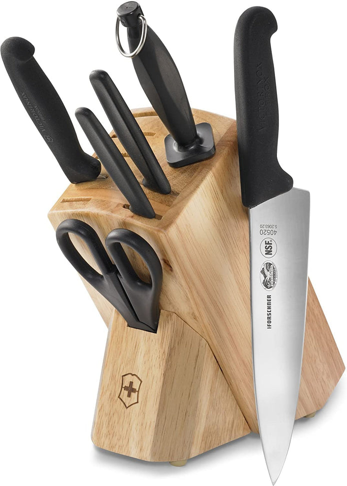 Victorinox - 8 Piece Fibrox Pro Hardwood Block Set - 5.1193.8-X2