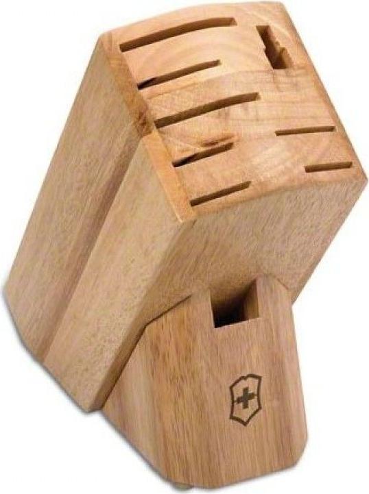Victorinox - 9-Slot Hardwood Block (Holds 7 Knives - Shears & Steel) - 7.9093.87