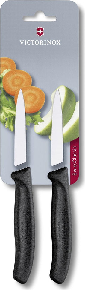 Victorinox - Black 2 Piece 3.25" Swiss Classic Paring Knife Set - 6.7603.B