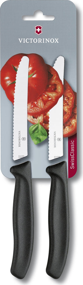 Victorinox - Black 2 Piece 4.5" Swiss Classic Utility Knife Set - 6.7833.B