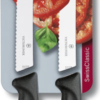 Victorinox - Black 2 Piece 4.5" Swiss Classic Utility Knife Set - 6.7833.B