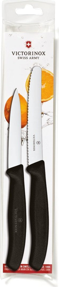 Victorinox - Black 2 Piece Swiss Classic Paring & Utility Knife Set - 6.7603-X9