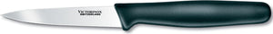 Victorinox - Black 3.25" Straight Edge Spear Point Blade Paring Knife with Large Handle - 5.3003