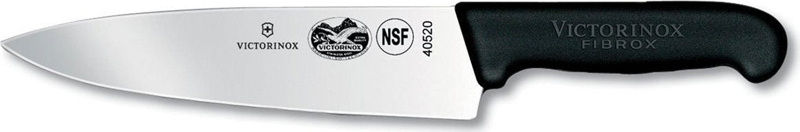 Victorinox - Black 8" Fibrox Pro Straight Blade Chef Knife - 5.2063.20BK