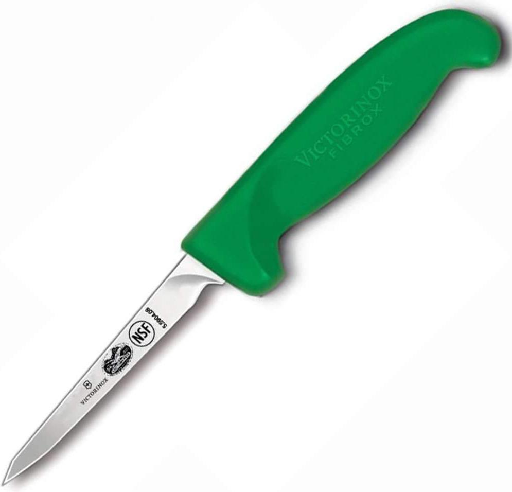 Victorinox - Green 3.25" Fibrox Pro Slant-Point Blade Poultry Knife - 5.5904.08