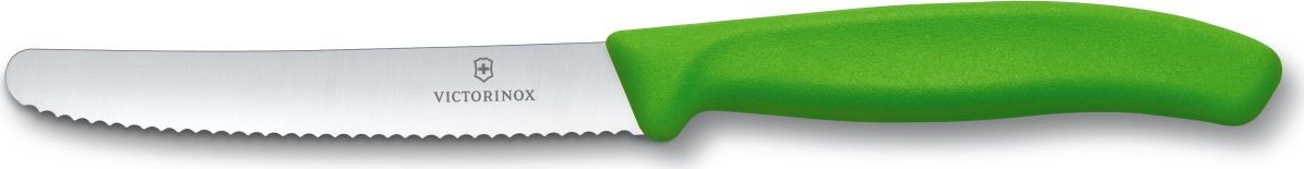 Victorinox - Green 4.25" Swiss Classic Serrated Round Blade Utility Knife - 6.7836.L114