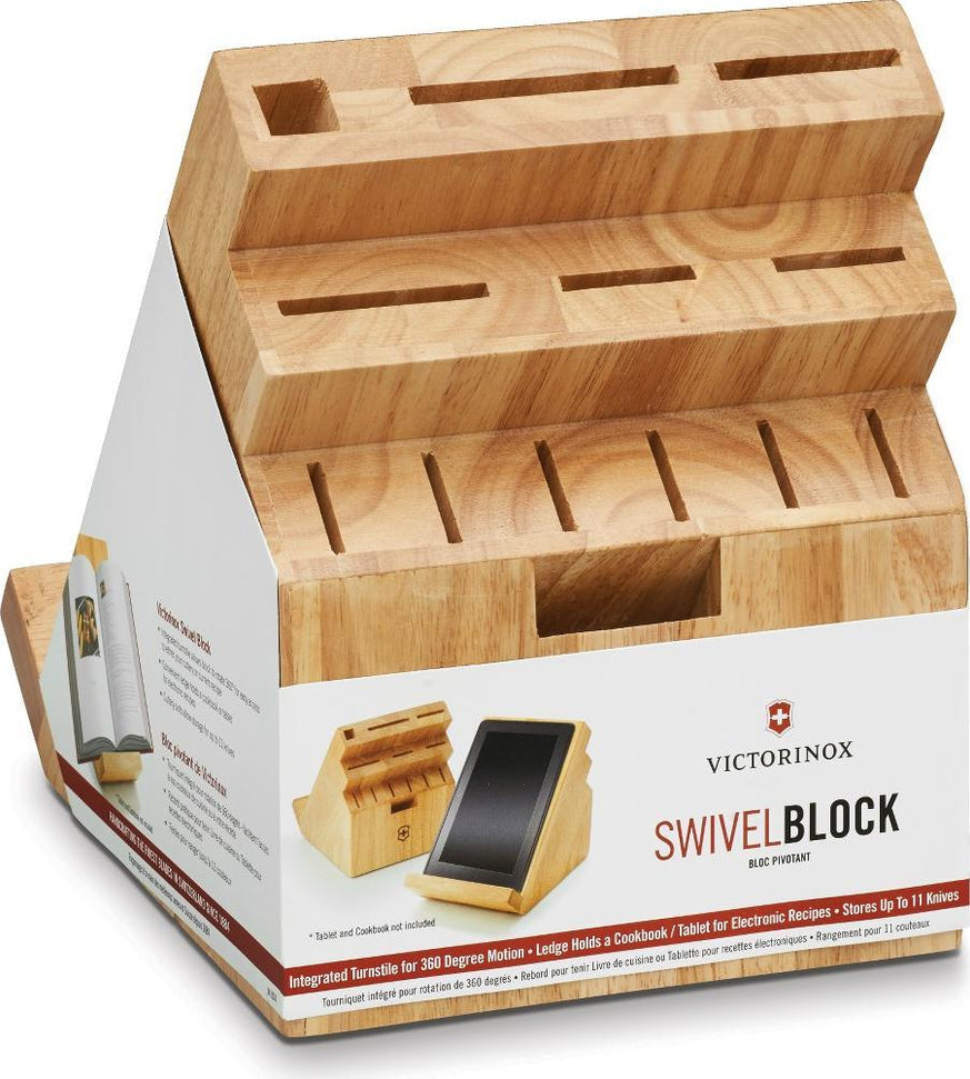 Victorinox - Natural Wood 13-Slot Swivel Block- 7.9093.92-X1